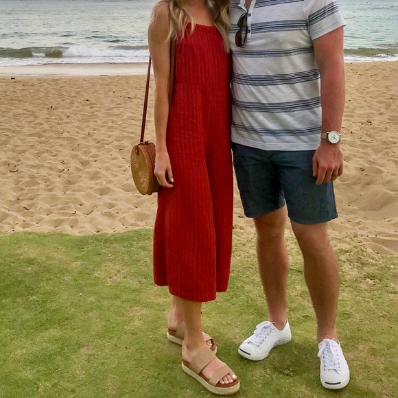 Stripe tie waist jumpsuit - Picture 1 of 3